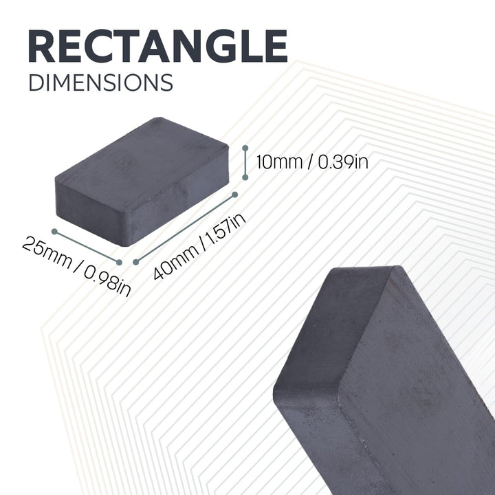 Y30Bh Ferrit Magnet Für Kunst, Handwerk, Wissenschaft und Diy - 40mm x 25mm x 10mm Dick - 3kg Zug -