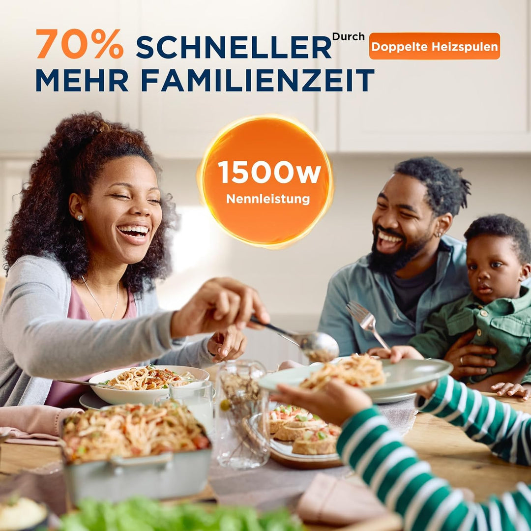 Midea 9-in-1 Multikocher, 6L mit 12 Kochfunktionen Elektrischer Schnellkochtopf (Langsamkochen, Reis