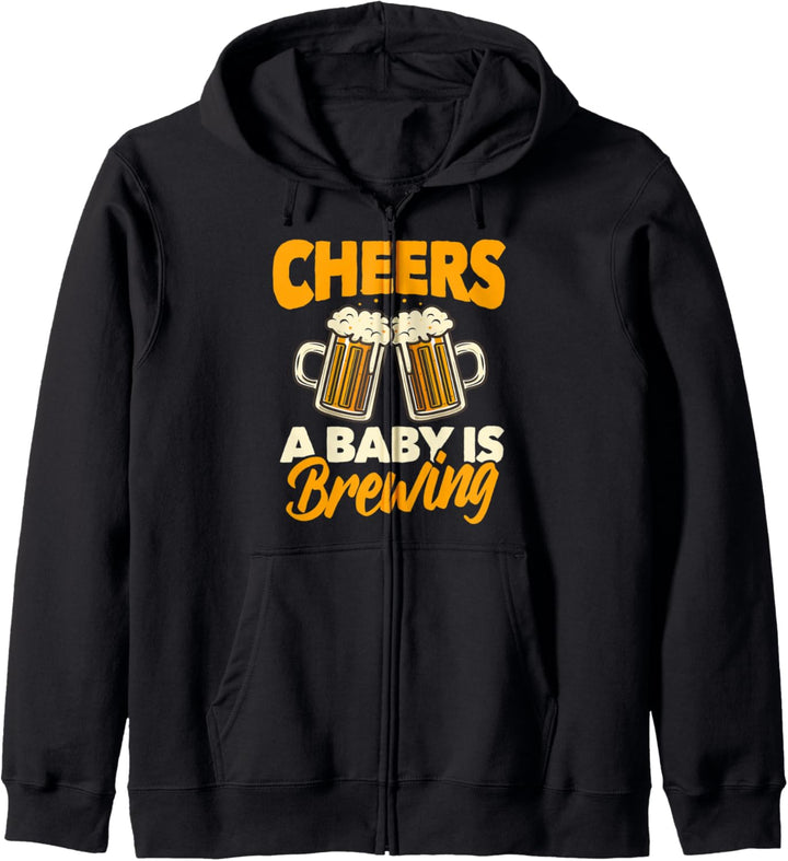 Cheers A Baby Is Brewing | Funny Future Father Party Gift Kapuzenjacke