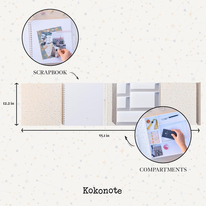 Kokonote Scrapbook, Weiss, 31 x 31 x 7,5