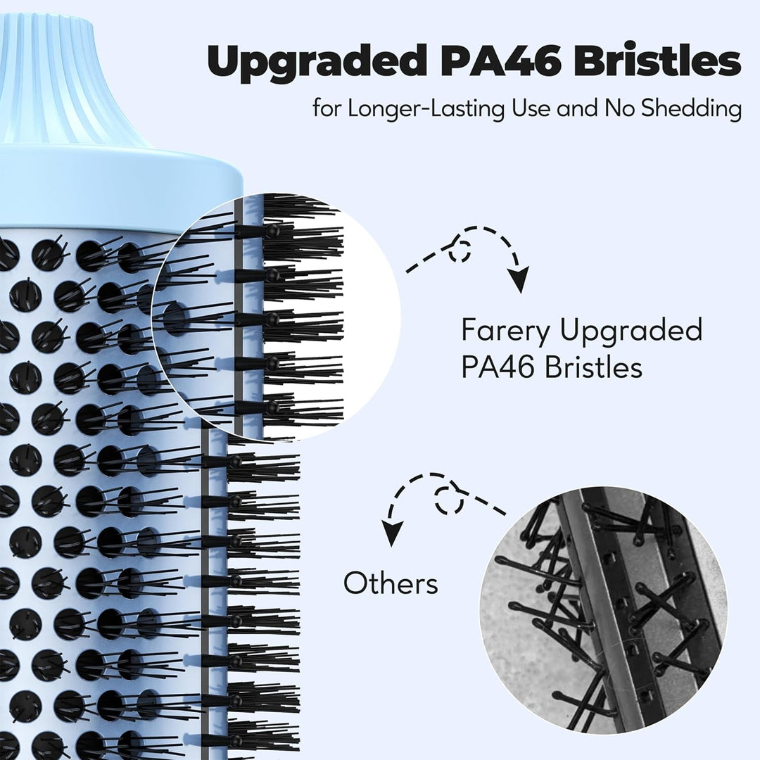 Farery Thermobürste, Thermal Brush, 60mm Heisse Bürste für lockeres & voluminöses Haar, Keramik-Turm