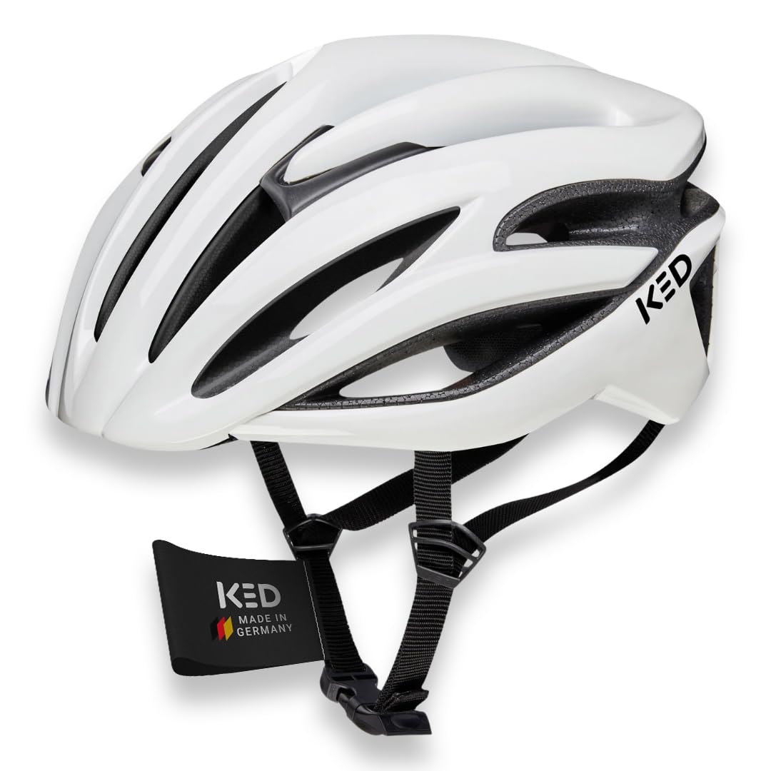 KED Rayzon Rennrad Fahrrad Helm weiss 2023 M (55-59cm), M (55-59cm)