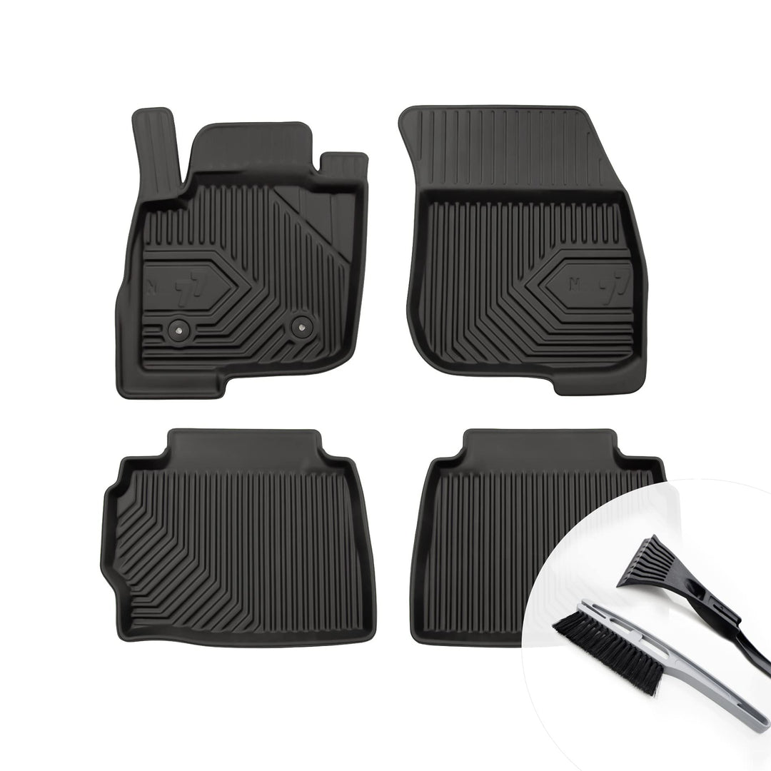 Gummimatten Auto Fussmatten mit Rand Gummi Automatten 4-teilig Set - passend für Ford Mondeo Mk V 20