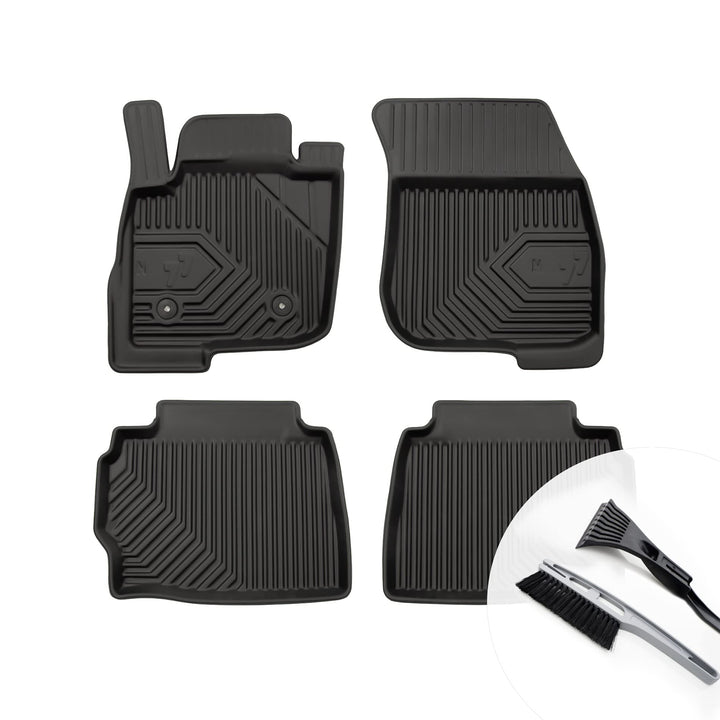 Gummimatten Auto Fussmatten mit Rand Gummi Automatten 4-teilig Set - passend für Ford Mondeo Mk V 20