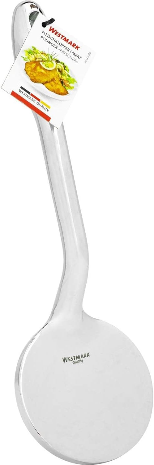 Westmark extra grosser Fleischklopfer, Länge: 29 cm, Zinkdruckguss, verchromt, Patscher, Silber, 621