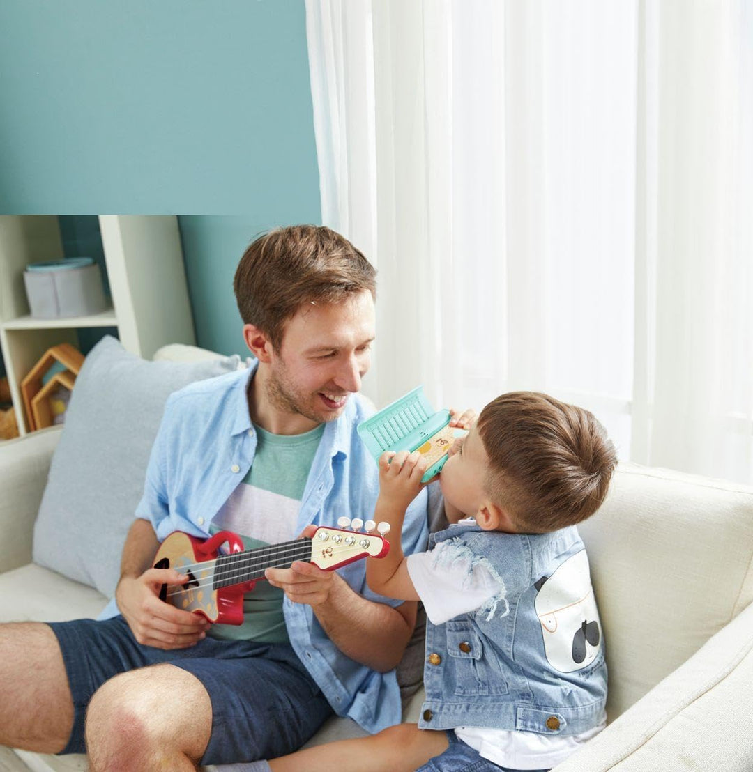 Hape Leuchtende Lern-Harmonica | Mundharmonika Musikspielzeug mit Licht für Kinder | ab 3 Jahren, Bl