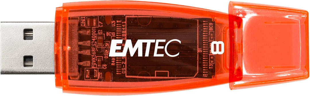 EMTEC USB-Stick 2.0 C410, Flash-Laufwerk, 8 GB, Lesegeschwindigkeit 5 MB/S, Schreiben 15 MB/S, kompa