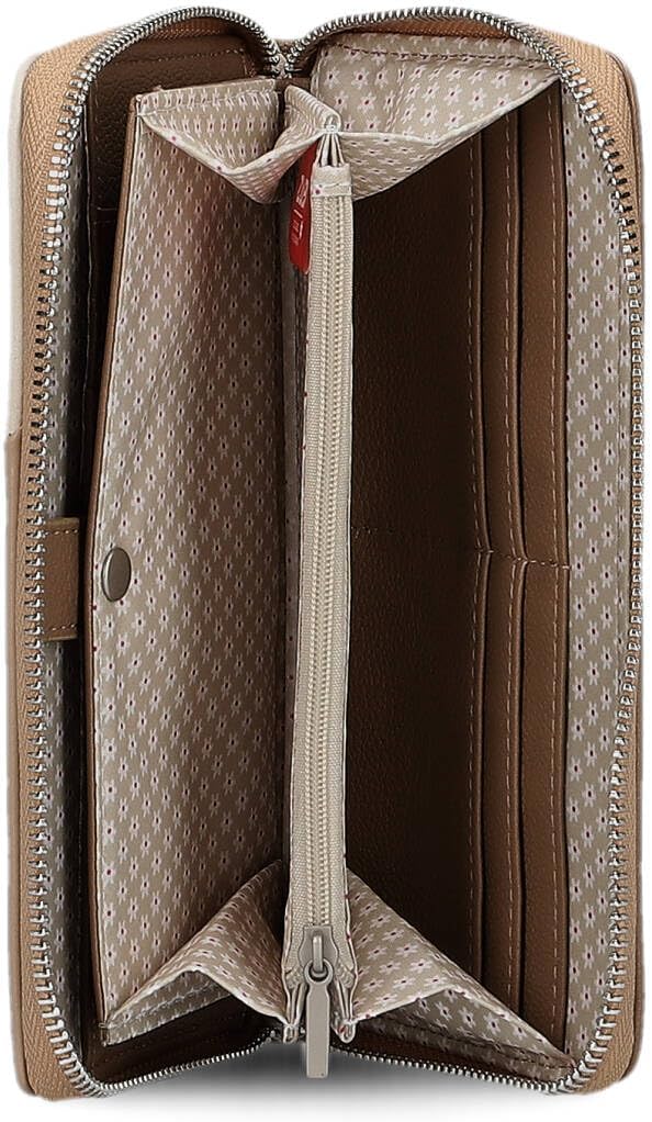 Zwei Damen Geldbörse JANA J2 Wallet 20 x 11 cm hochwertiges Kunstleder im Tricolor-Design, Portemonn