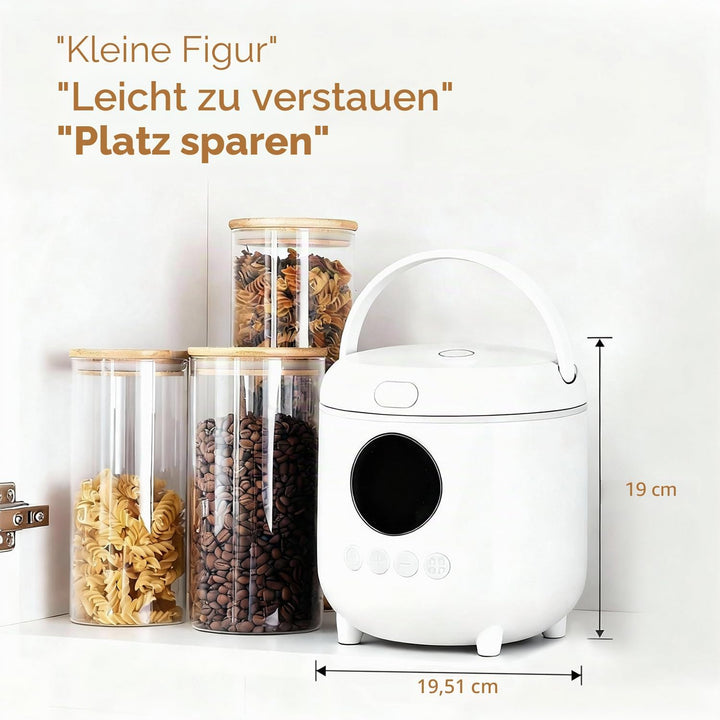 Reiskocher Klein, 3 Tassen (für 1-3 Personen), 6-in-1 Multikocher mit Slow Cook, 300W, Kompakt, Weis