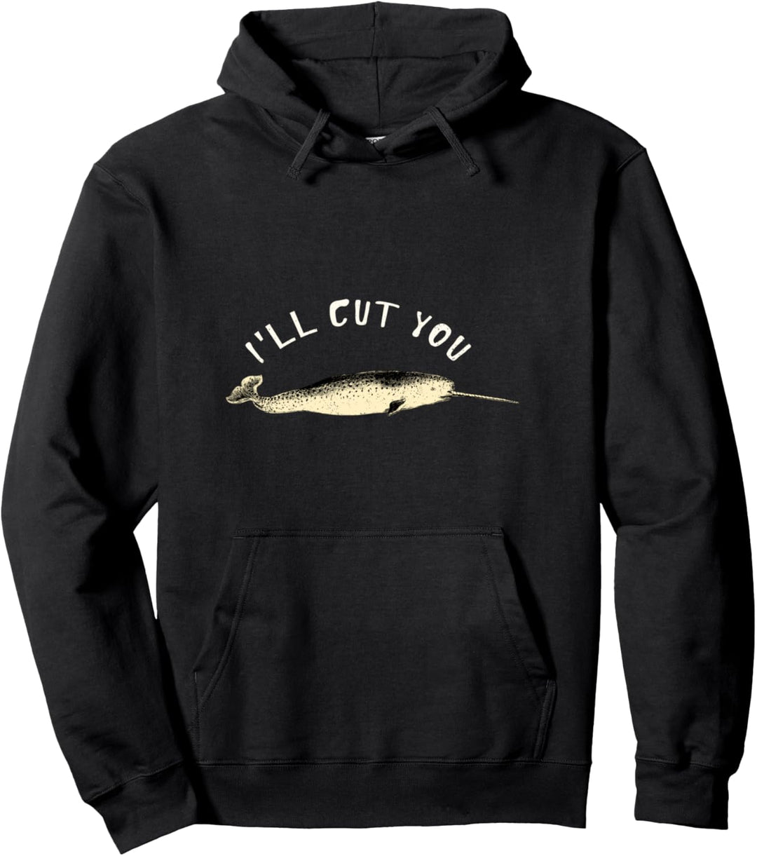 Lustiger Narwal schneidet Ihnen Einhorn vom Meeresgeschenk Pullover Hoodie