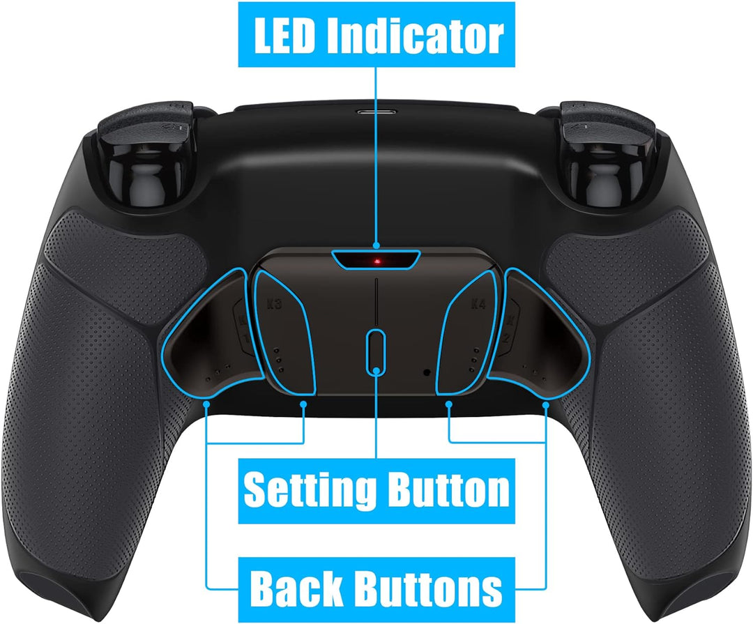 eXtremeRate Programmierbar RISE4 Remap Kit für ps5 Controller BDM-010/020,Real Metal Buttons(RMB) Re