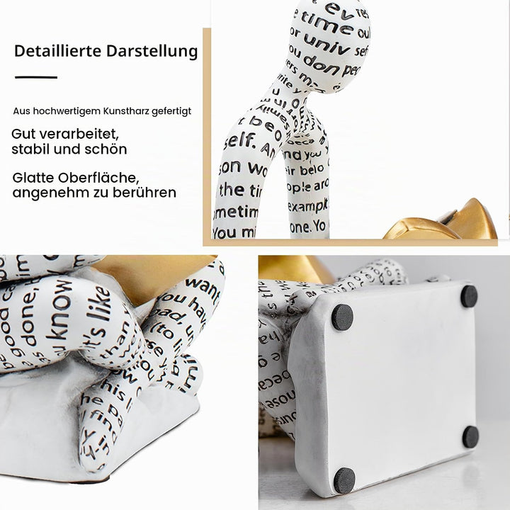 Dekorative Buchstützen für Schwere Bücher, Harzig Leser Skulptur Bücherstütze für Regale Deko, Büche