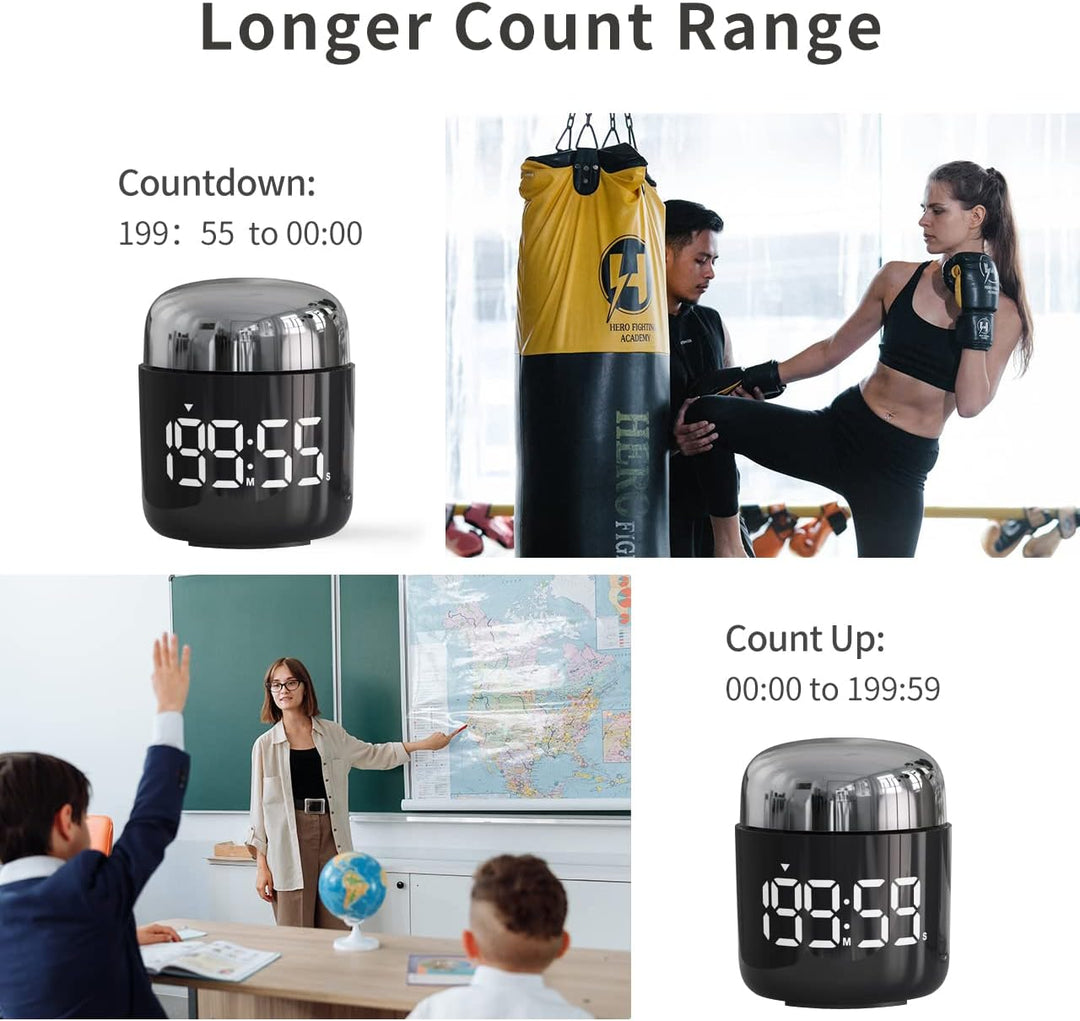 MeesMeek Digitaler Küchentimer mit grosser LED-Anzeige Countdown-Timer mit Einstellbarer Lautstärke