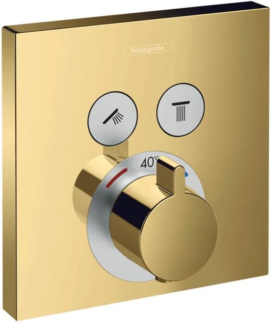 hansgrohe Unterputz Theromstat Shower Select, für 2 Funktionen, Polished Gold Optic Polished Gold Op
