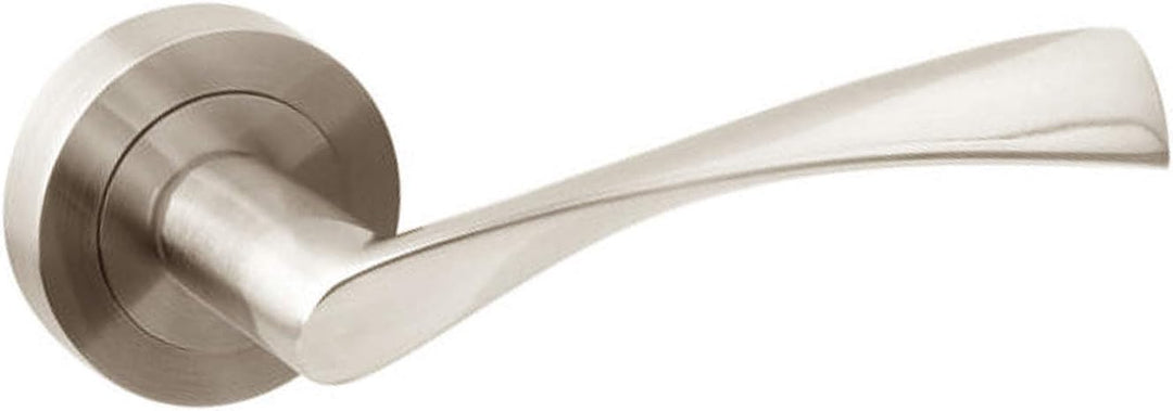 Emuca - Türgriffe für Innenttüren, 5 Türgriff-Set mit Rosetten für Zimmertüren D.50 mm, Aluminium, s