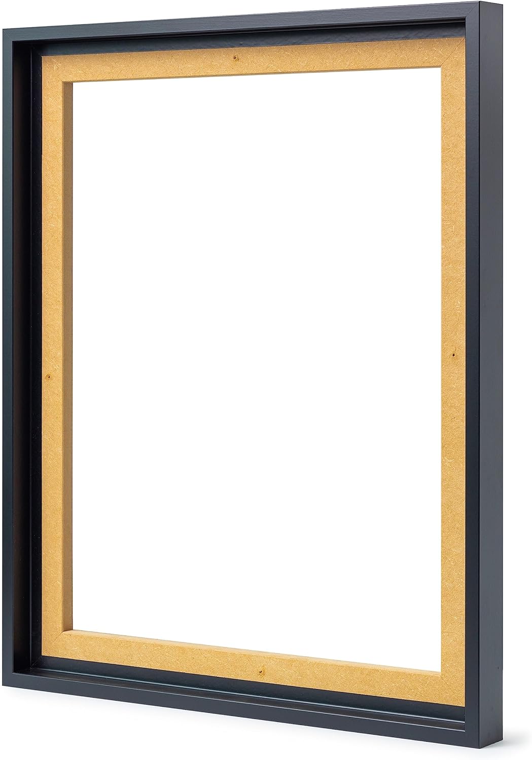 Stallmann Design Schattenfugenrahmen 37,5x98 cm schwarz, Bilderrahmen für Leinwandbilder auf Keilrah
