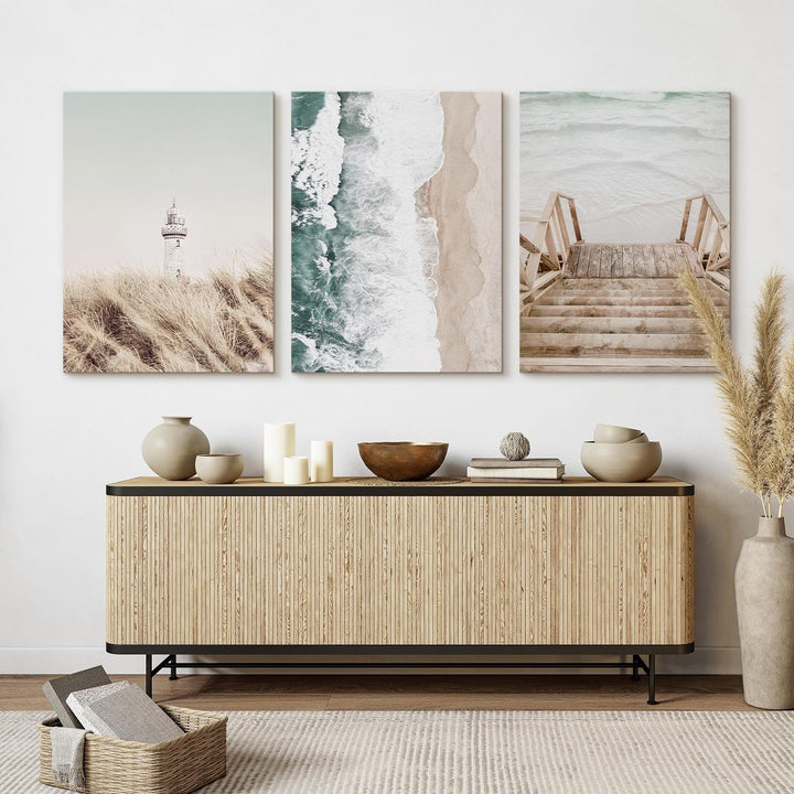 Muralo - Wandbilder Set - Leinwand Bilder Set Aufhängefertig - das Leinwandbilder Set - Bilder für W