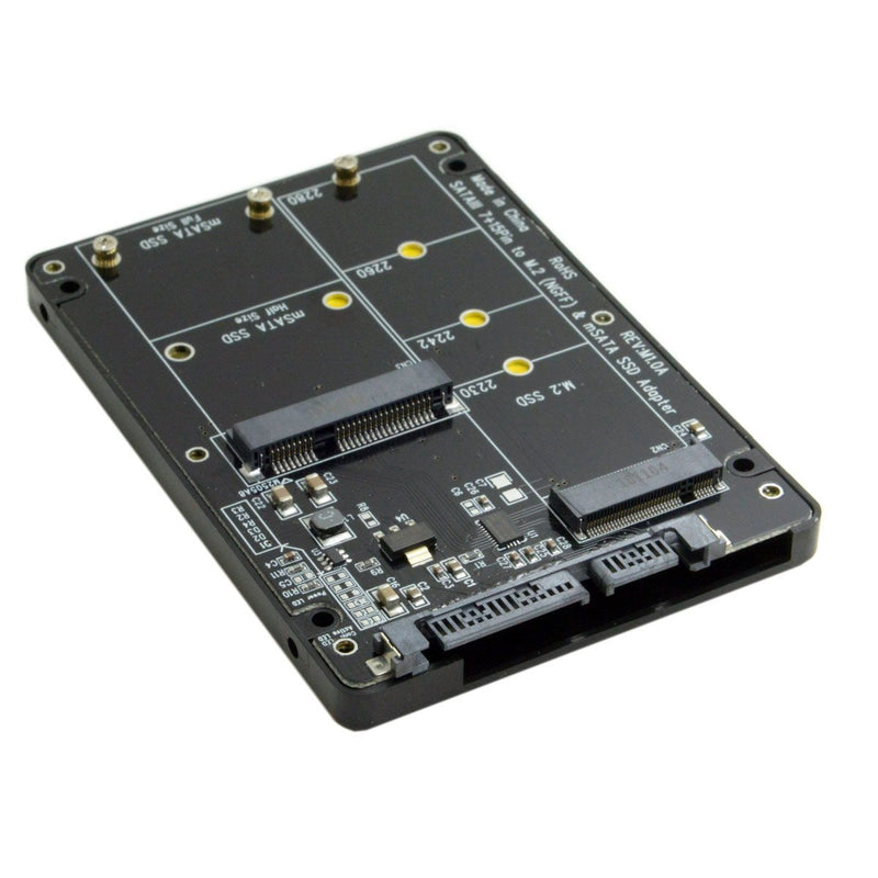 chenyang CY M.2 Msata SSD Adapter,2 in 1 Combo M.2 NGFF B-Key B/M-Key & Msata SSD to SATA 3.0 Adapte