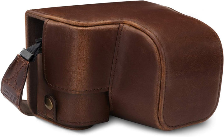 MegaGear MG1652 Ever Ready Kameratasche für Sony Alpha A6100, A6400 (16–50 mm) Braun, Braun