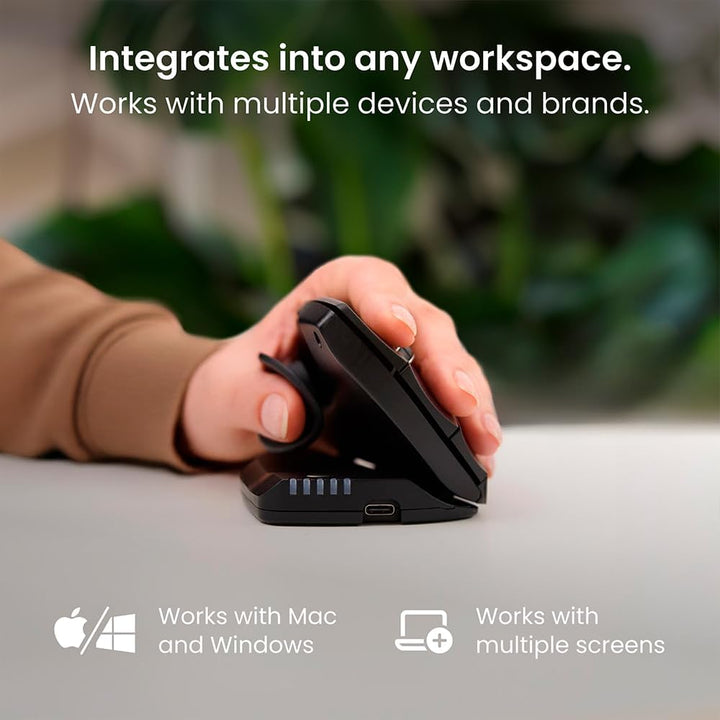 Contour Unimouse Ergonomische Maus | Einstellbare Neigung von 35°-70°, 6 programmierbare Tasten, Dau