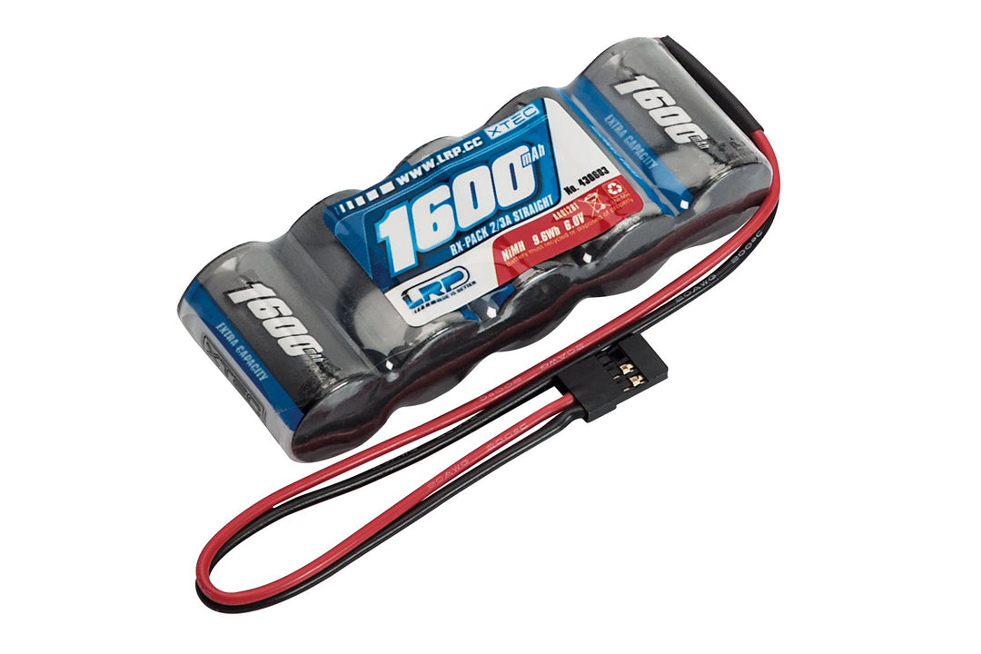 LRP Electronic 430603 - XTEC RX-Pack Straight 2/3A NiMH, JR, 6.0V, 1600 mah