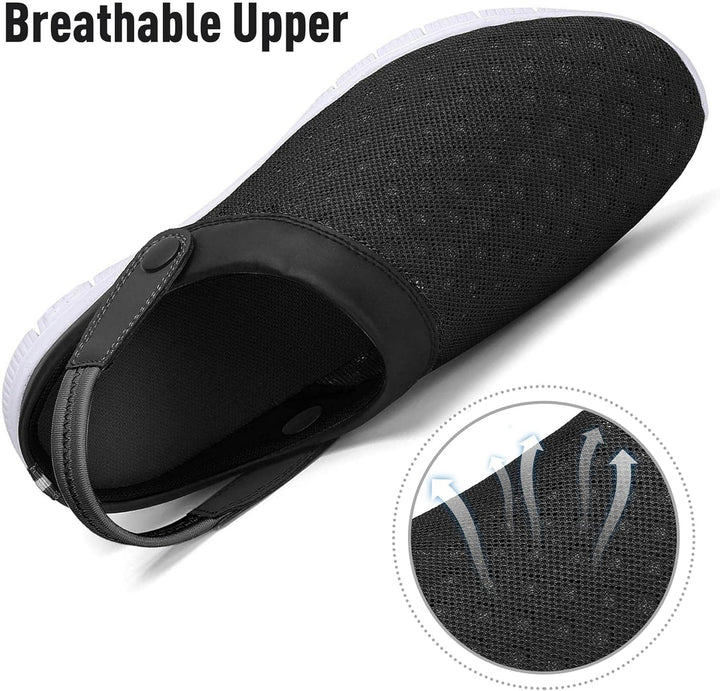 SAGUARO Sommer Clogs Herren Gartenschuhe Damen Hausschuhe Leicht Pantolette rutschfest Badelatschen