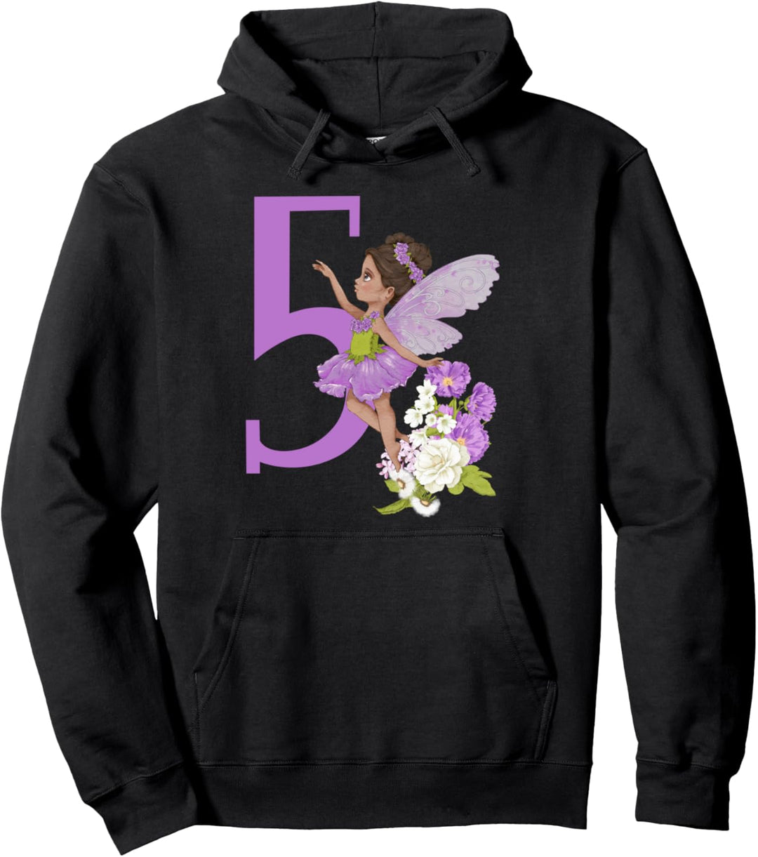 5. Geburtstag Fee Mädchen Blumenfee Feen Schwarze Fee Pullover Hoodie