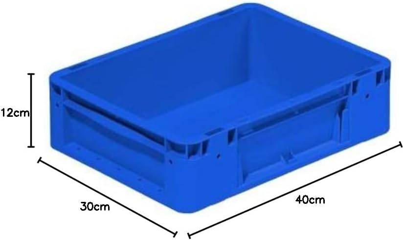 Stapelbox stark 400x300x120 mm | Eurobehälter | Stapelbehälter Farbe blau, Blau