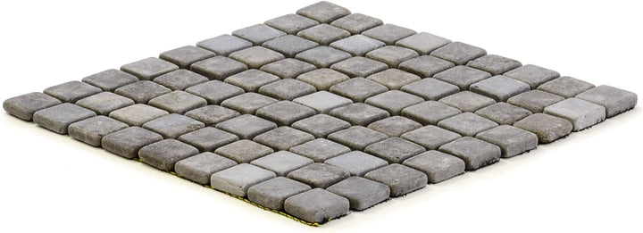 DIVERO 11 Fliesenmatten Naturstein Mosaikfliesen aus Marmor für Wand und Boden grau á 29 x 29 cm