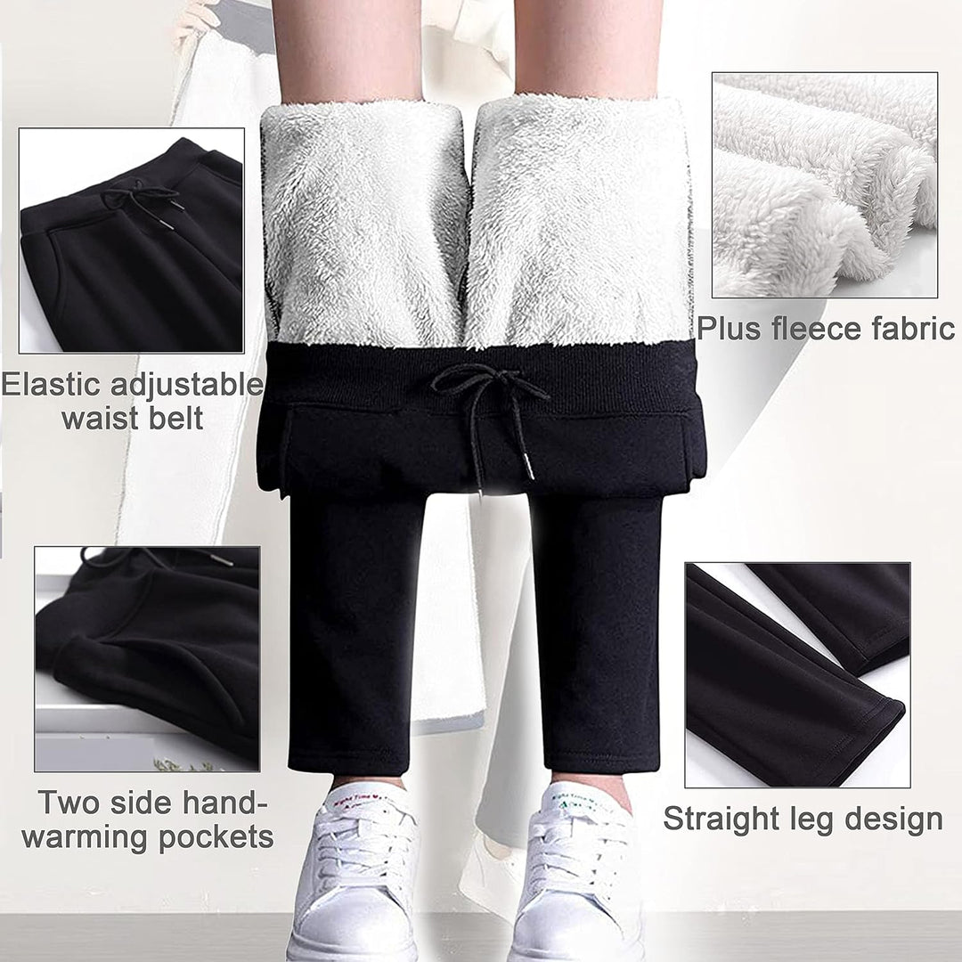 Damen Thermo Strumpfhose Warme Hosen Winterwarme Dicke Leggings aus Kaschmirwolle Thermo Strumpfhose