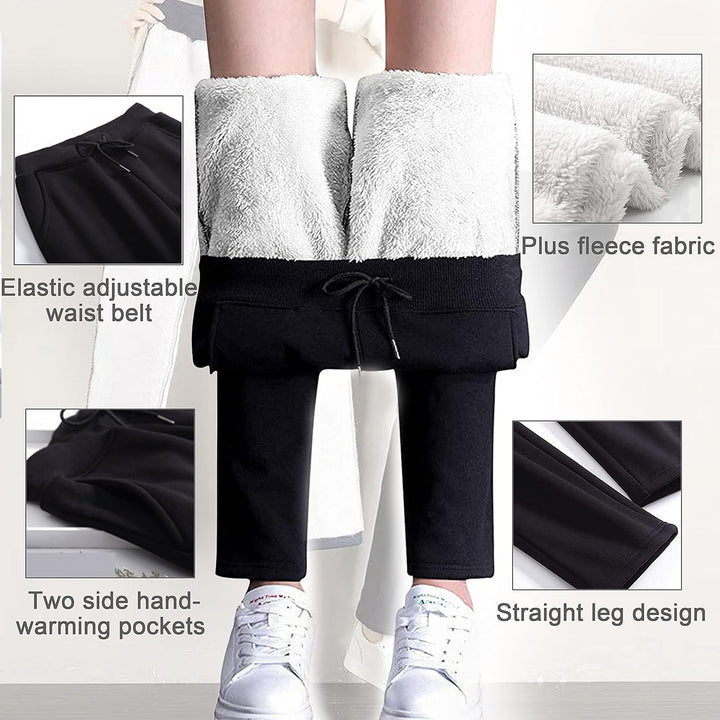 Damen Thermo Strumpfhose Warme Hosen Winterwarme Dicke Leggings aus Kaschmirwolle Thermo Strumpfhose