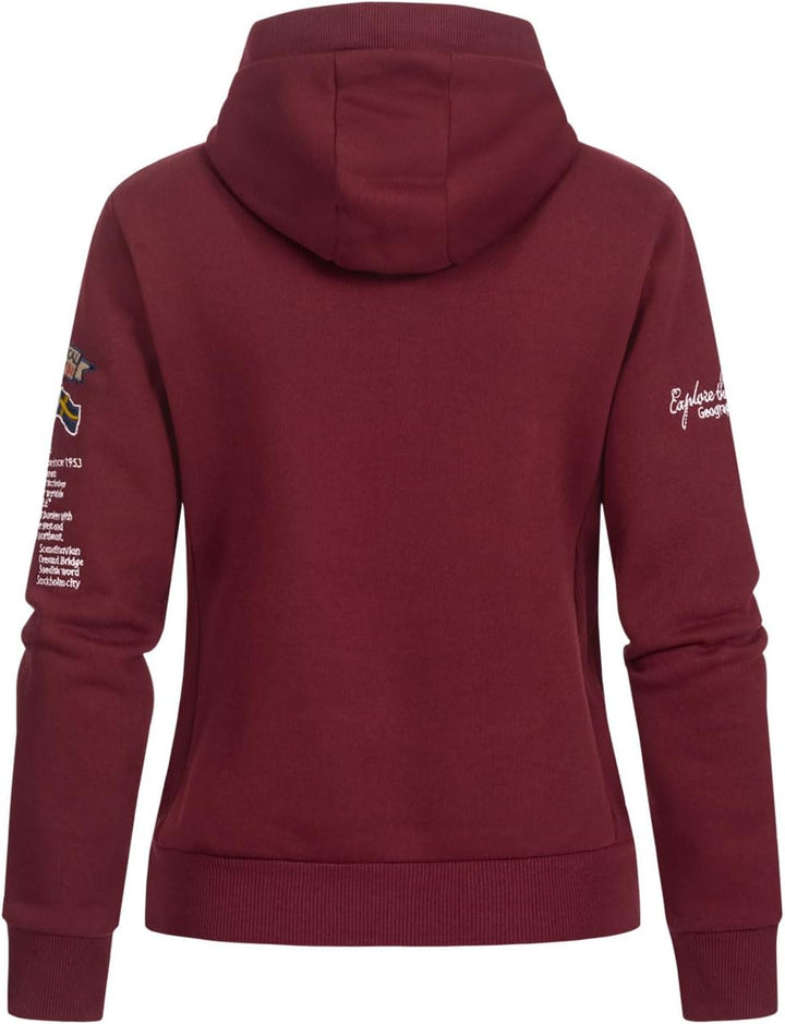 Geographical Norway GYMCLASS Damen Sweatshirt XXL Burgunderrot, XXL Burgunderrot