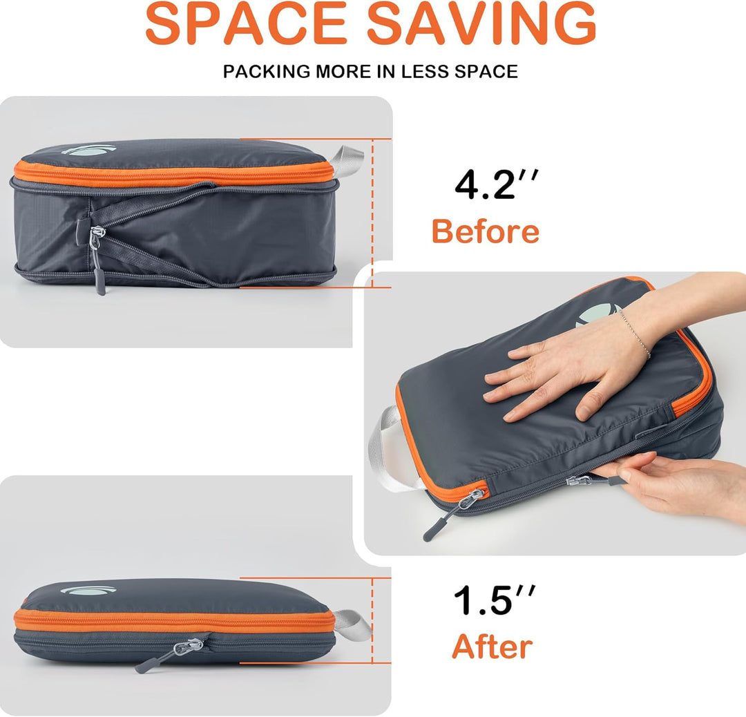 Cipway Kompression Koffer Organizer Set für Rucksack ，Ultraleichte Packtaschen Compression Packing C