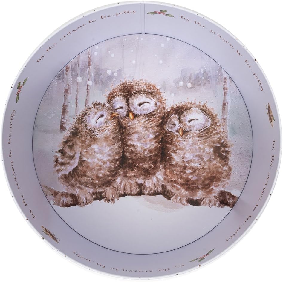 Wrendale Designs Runde Weihnachtsdose, Motiv: Winterwaldtiere