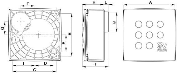 Vortice Zentrifugalsauger Quadro, Kunststoff, Weiss, 1 1 Weiss, 1 Weiss