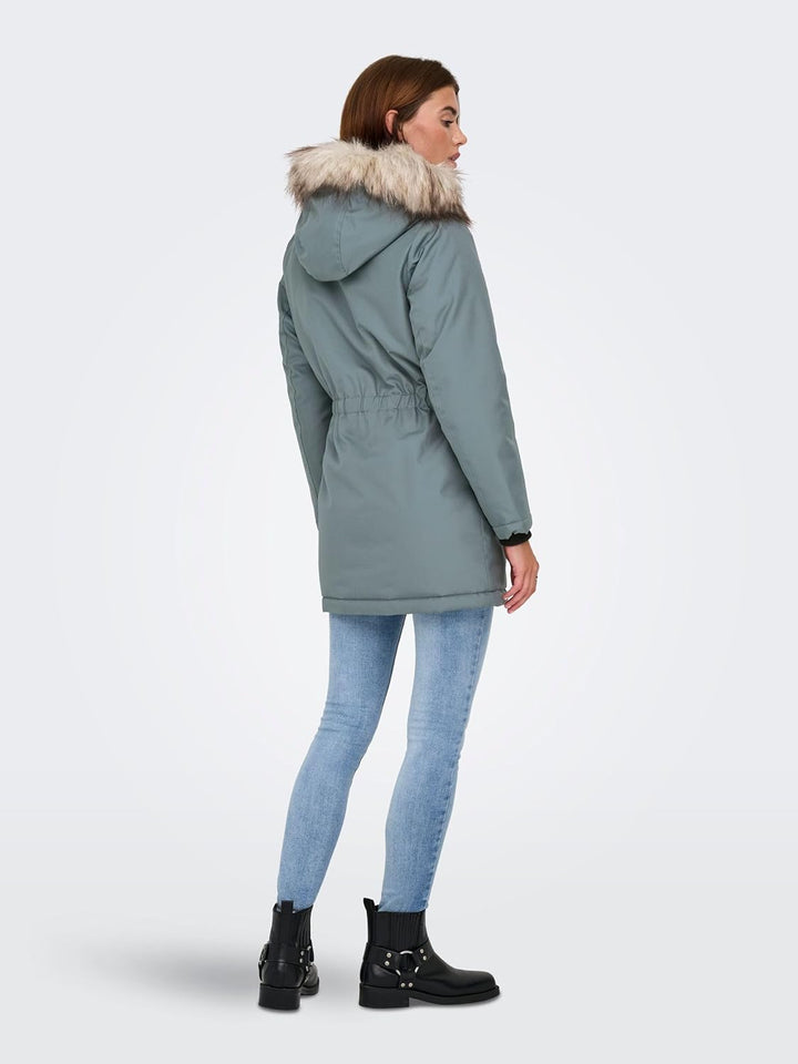 ONLY Female Langer Parka ONLIRIS Langer Parka XS Balsam Green, XS Balsam Green