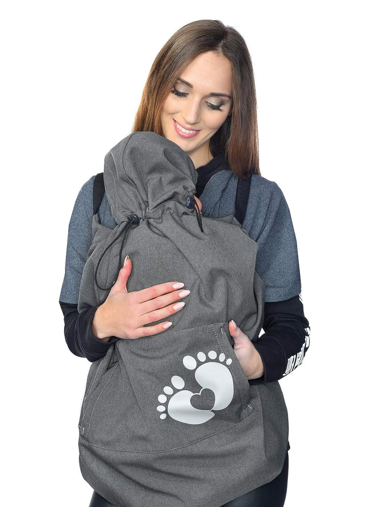 MijaCulture Softshell Tragecover, Universal Bezug für Baby Carrier Tragetücher Cape 4113 (Graphite/B