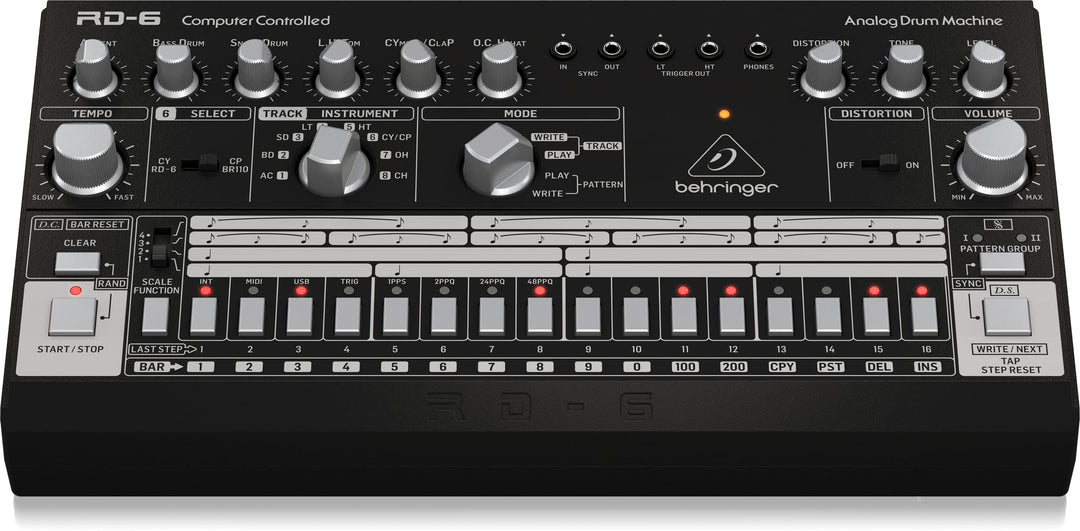 Behringer RD-6-BK, Schwarz Schwarz RHYTHM DESIGNER RD-6 Single, Schwarz RHYTHM DESIGNER RD-6 Single