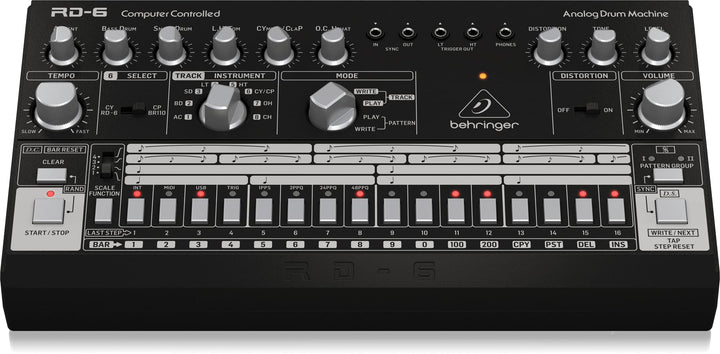 Behringer RD-6-BK, Schwarz Schwarz RHYTHM DESIGNER RD-6 Single, Schwarz RHYTHM DESIGNER RD-6 Single