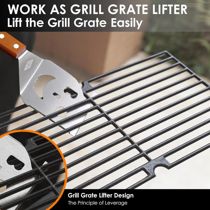 Grillspatel für Grill, 7-in-1-Grillwerkzeug für Grill,Multifunktion Grillwerkzeug, Papa-Geschenke, G