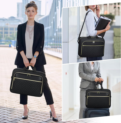 NEWHEY Laptoptasche 17,3 Zoll für Damen Laptop Aktentasche Computertasche Laptop Tasche Business Not