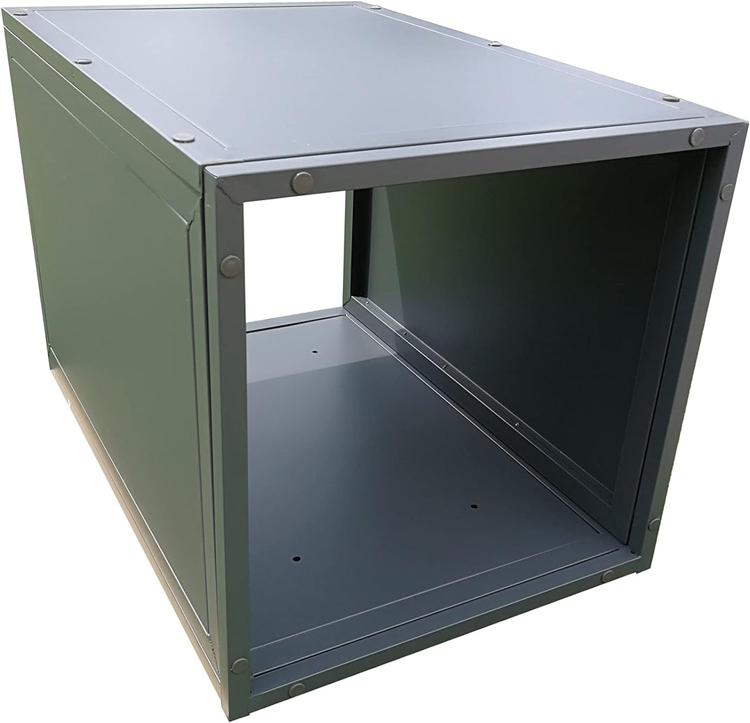 GRASEKAMP Qualität seit 1972 Box Anmachholz zu Kaminholzunterstand Kaminholzlager 48x48x70cm, grau,