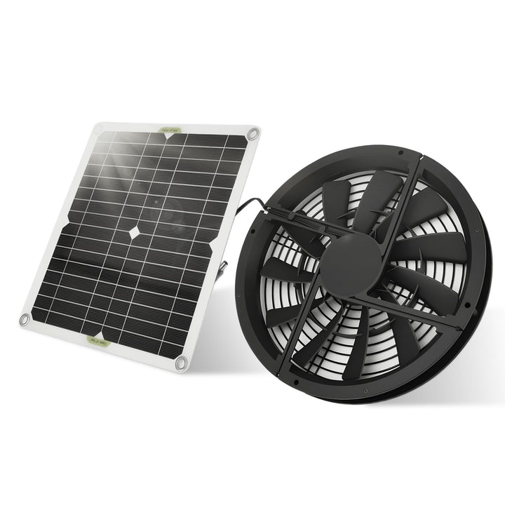 Ejoyous Solarpanel Lüfter Kit, 100 W Wasserdichter Solarlüfter Solarbetriebener Ventilator Runder So