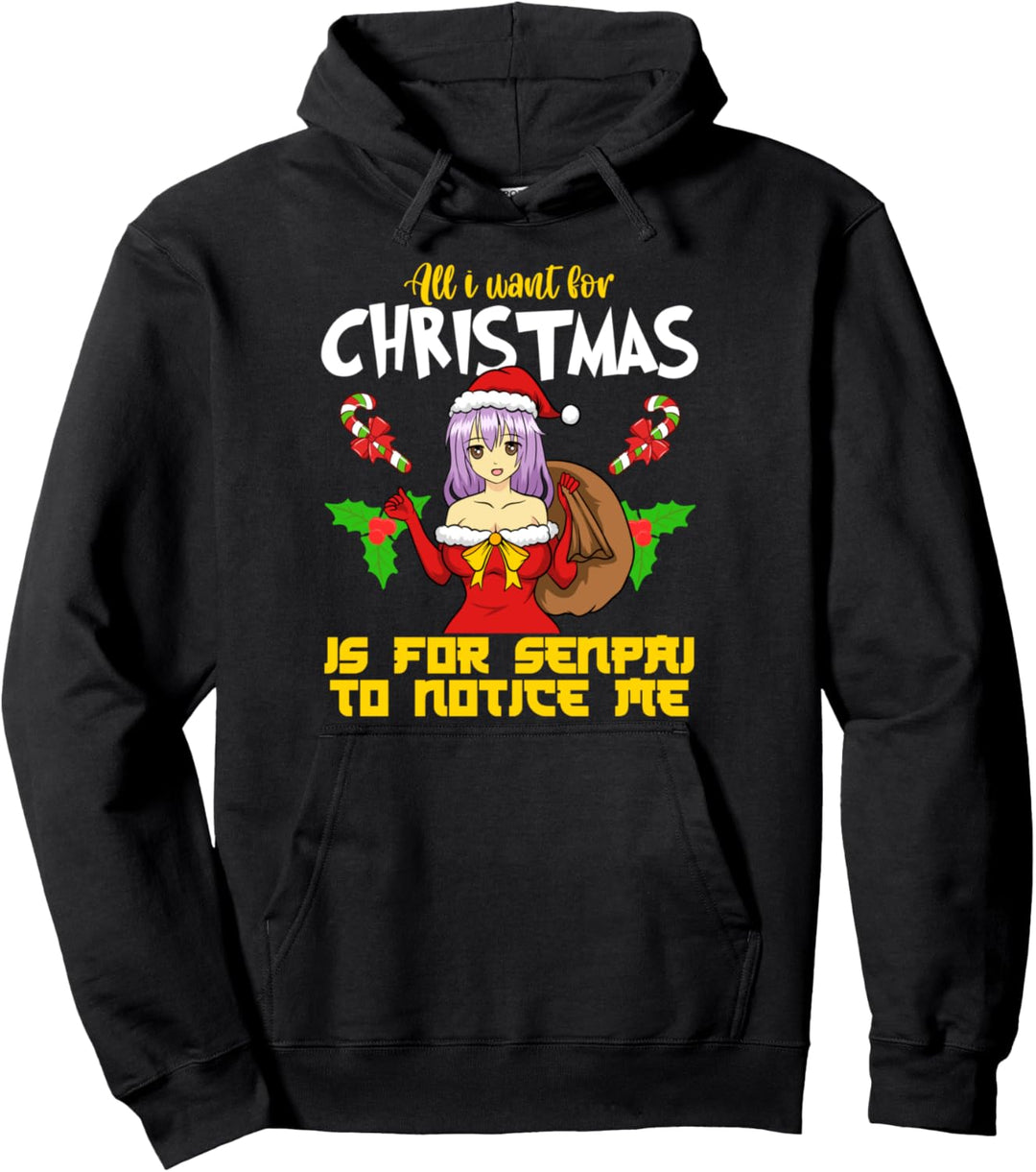 Anime Manga Gaming Cosplay Frohe Weihnachten Senpai Beachten Sie mich Pullover Hoodie