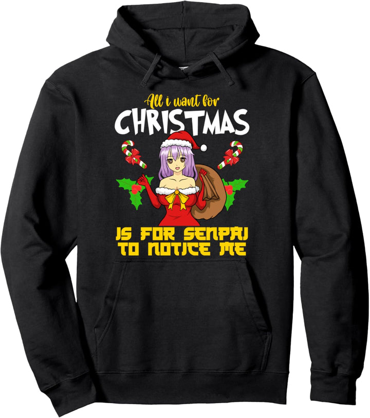 Anime Manga Gaming Cosplay Frohe Weihnachten Senpai Beachten Sie mich Pullover Hoodie
