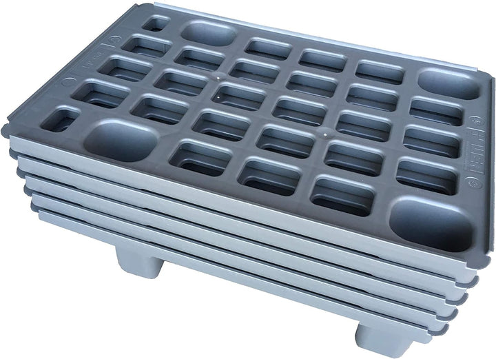 10x Leichtpalette 60x40 Kunststoffpalette im 1/4-Europaletten Mass inkl. gratis Zollstock * Viertel