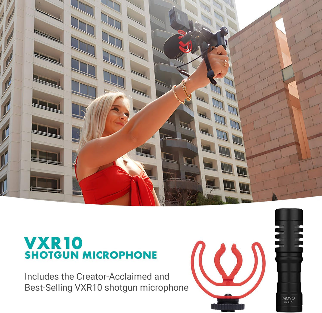 Movo iVlogger-PRO Vlogging-Kit für iPhone/Android – YouTube-Starter-Kit für Content Creator – Zubehö