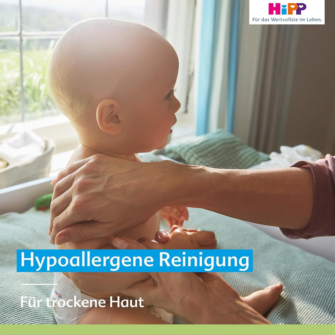 HiPP Babysanft Feuchttücher Soft und Pur, 864 Stück (18 Packungen mit 48), mit 99,9% Wasser und 0% P