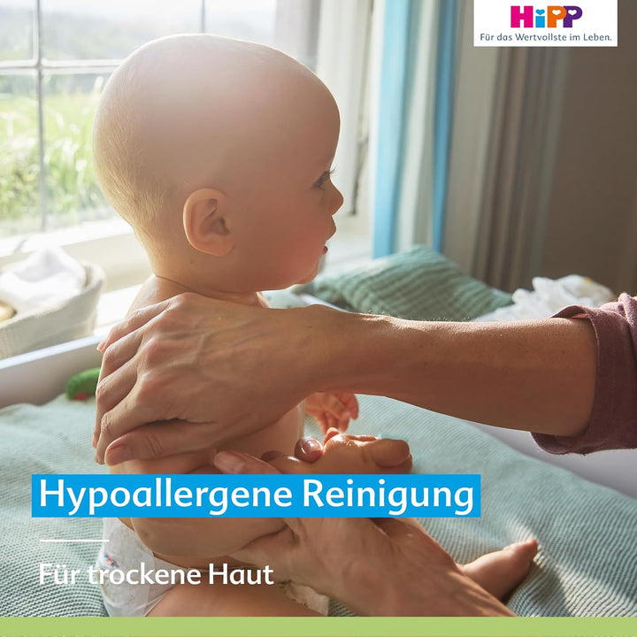 HiPP Babysanft Feuchttücher Soft und Pur, 864 Stück (18 Packungen mit 48), mit 99,9% Wasser und 0% P