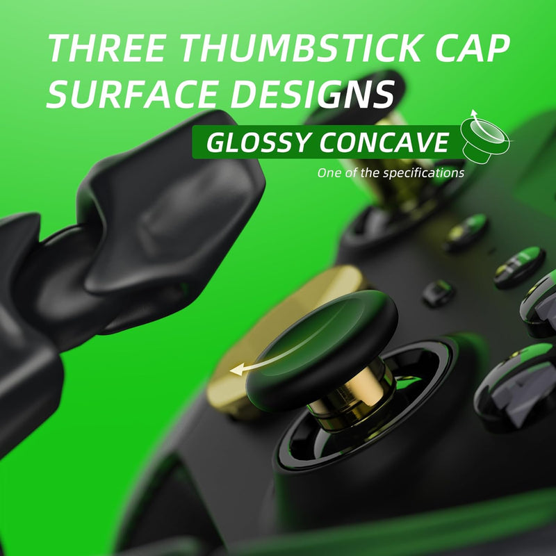 eXtremeRate 13 in 1 Metall Tasten Set für Xbox Elite Series 2 Controller, Megnetic Thumbsticks/D-Pad